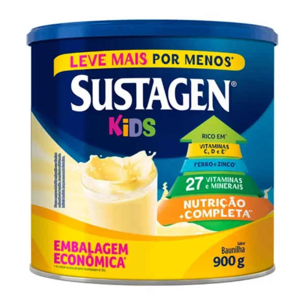 Suplemento Infantil Sustagen Kids a partir de 3 anos Baunilha 900g